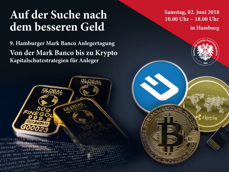 Plakat zur 9. Hamburger Mark Banco Anlegertagung